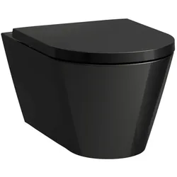 LAUFEN Kartell Wand-Tiefspül-WC H8203370200001 schwarz glänzend, spülrandlos, Form innen rund