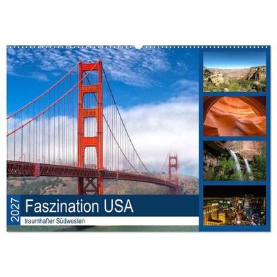 Faszination USA - traumhafter Südwesten (Wandkalender 2027 DIN A2 quer), CALVENDO Monatskalender
