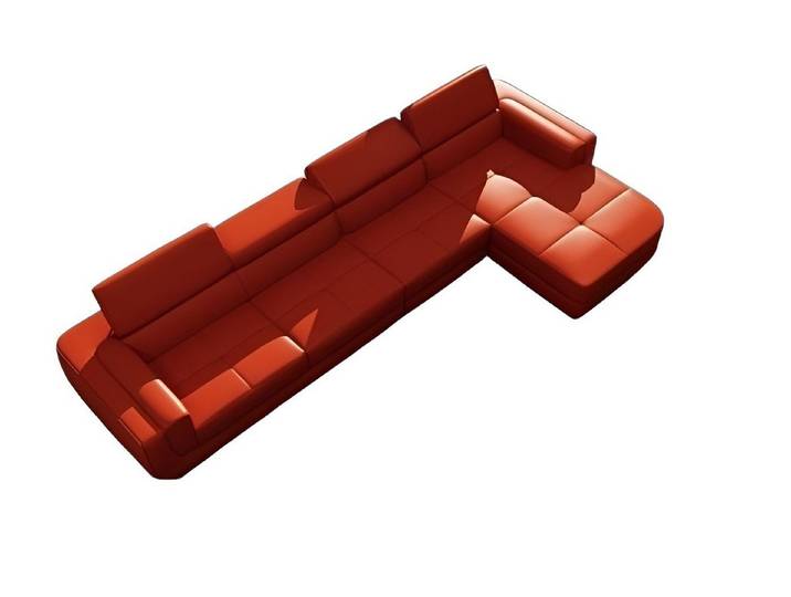 JVmoebel Ecksofa Rotes Ledersofa mit USB-Anschluss und modernem Design, Made in Europa