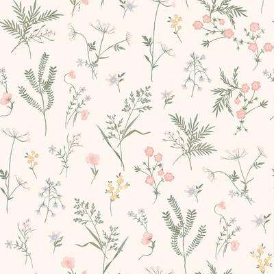 Laura Ashley Crosswell Coral Pink Wallpaper