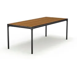 HOUE Gartentisch Four 210 x 90 cm Bambus Schwarz