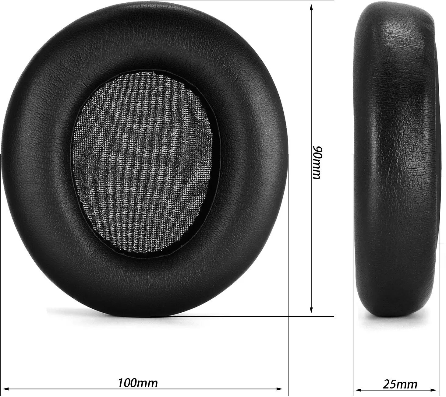 INF 2er-Pack Ohrpolster für SteelSeries Arctis Nova Pro Wired, Nova 7, 3, 1 Schwarz