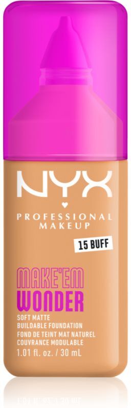 NYX Professional Makeup Make ‘Em Wonder light mattifying foundation shade 15 Buff 30 ml