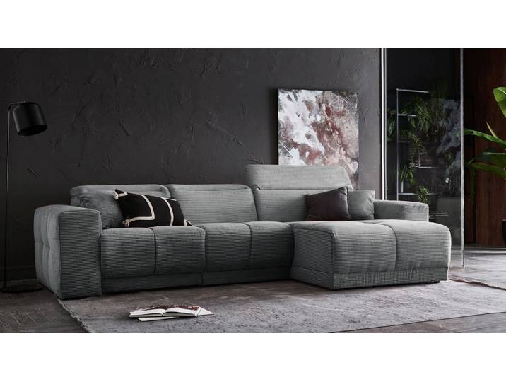 Ecksofa Toni mit Motor. Relaxfunktion Cord Stoff
