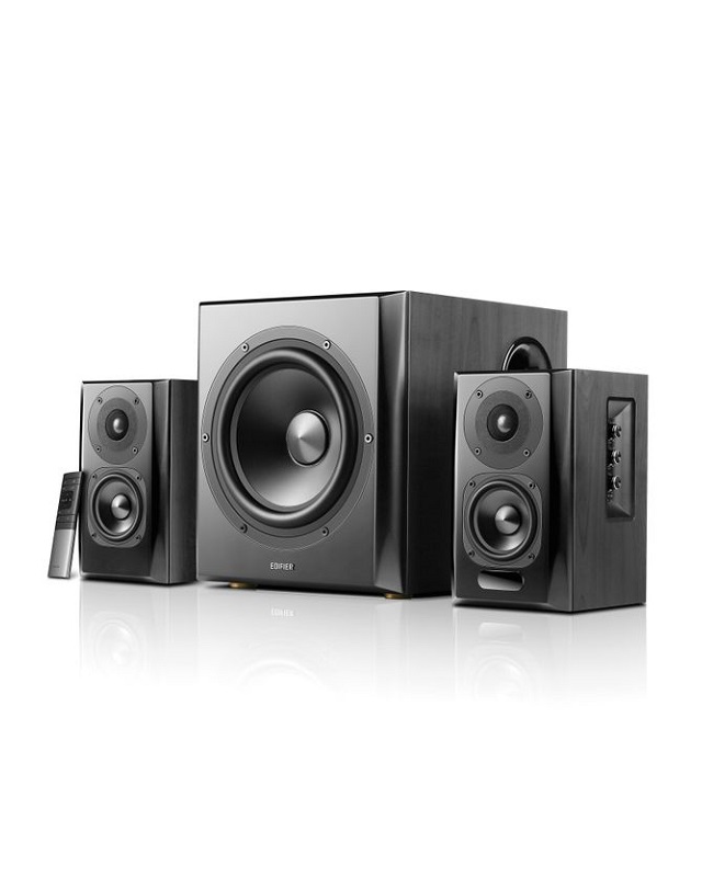 Edifier Aktivboxen 2.1 schwarz Bluetooth retail Aktivbox Lautsprecher Schwarz (S351DB)