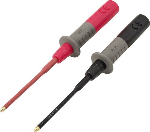 VOLTCRAFT MSS-140 Sicherheits-Prüfspitzen-Set Buchse 4mm 10A CAT III 600V 2.8mm gold 1 Paar für Leistungsschutzschalter
