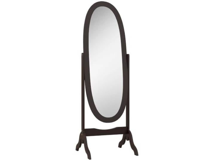 HOMCOM Miroir à Pied Ovale Shabby Chic 48L x 46l x 147H cm Café Inclinaison Réglable\, MDF