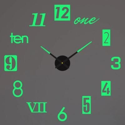 Uplift Picks Modern 3D DIY Wall Clock Acrylic Mirror Large Decorative Clock 05 60 90 Cm 3d