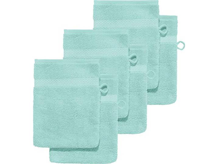 Erwin Müller Waschhandschuh 6er-Pack, Serie Sindelfingen, 100% Baumwolle Mint Größe 15x21 cm - Kochfest und trocknergeeignet, saugstarke, langlebige Wohlfühlqualität