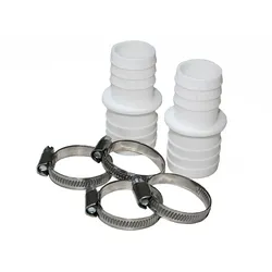 2 x Doppelschlauchtülle Ø 32-38 mm Schlauchverbinder mit 4 x Schelle