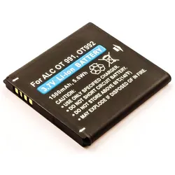 AGI Batterien / Akkus - Akku - Alcatel - Schwarz - Weiss - Lithium-Ion (Li-Ion) - 150, Smartphone Akku