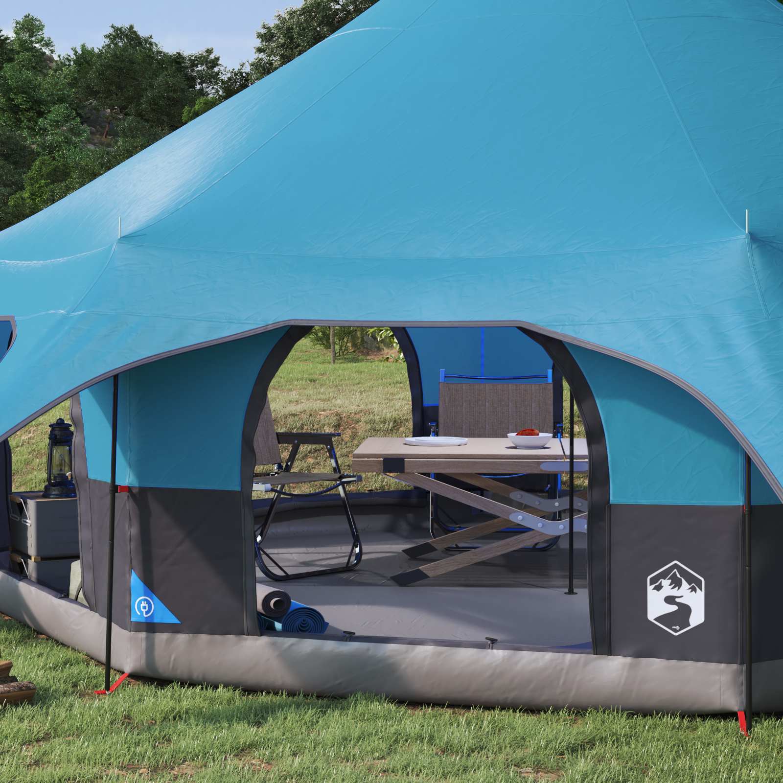 vidaXL Tente familiale 10 personne Bleu