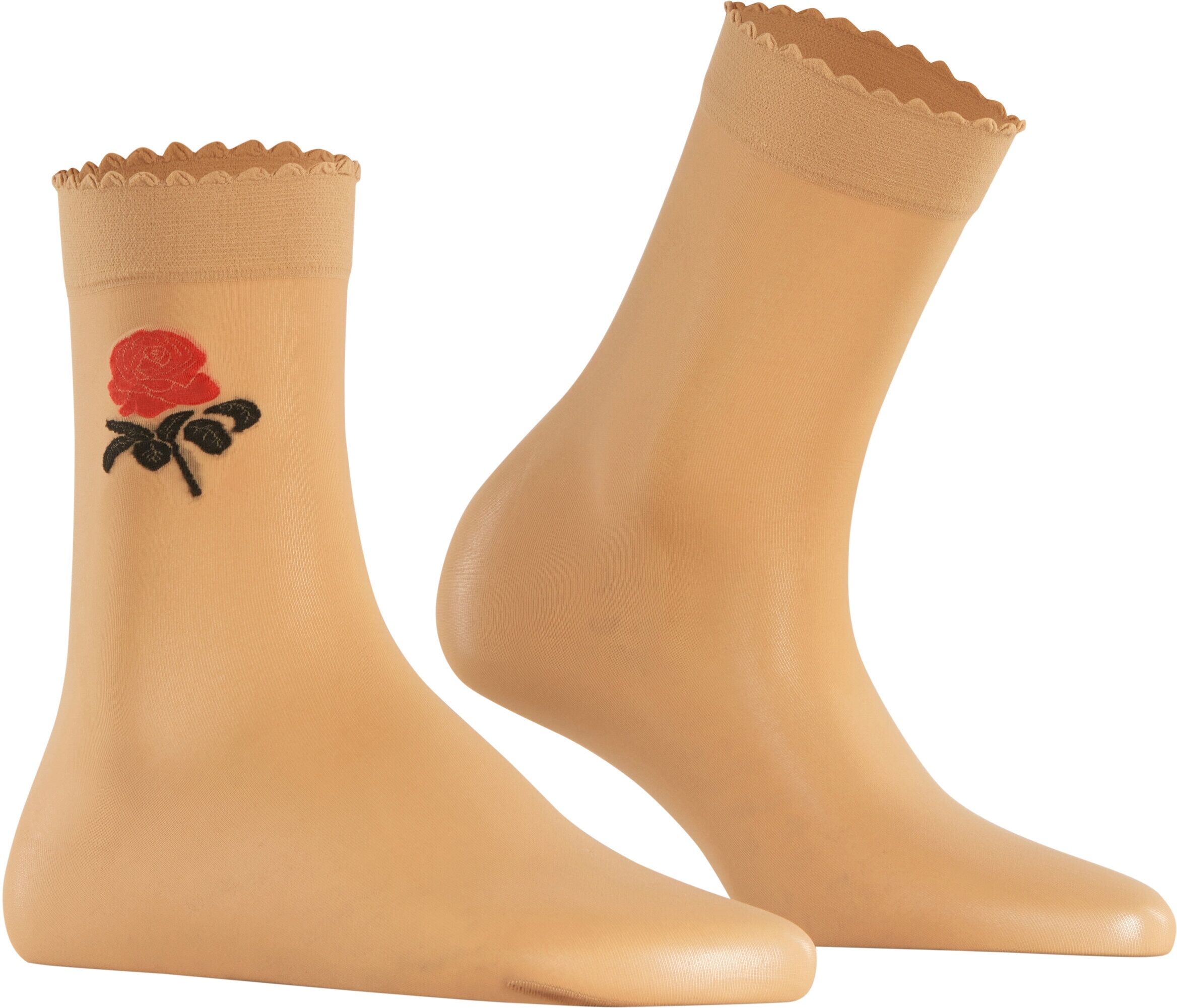 Socken FALKE "Passionate", Damen, Gr. 35-38, beige (powder (4169)), Obermaterial: 74% Polyamid PA. 19% Elasthan EL. 7% Polypropylen PP., Socken Socken