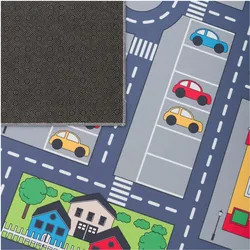 TT Home, Spielteppich + Spielmatte, Kinderzimmerteppich Teppich Junge Mädchen Kinderteppich Baby Rutschfest Strasse