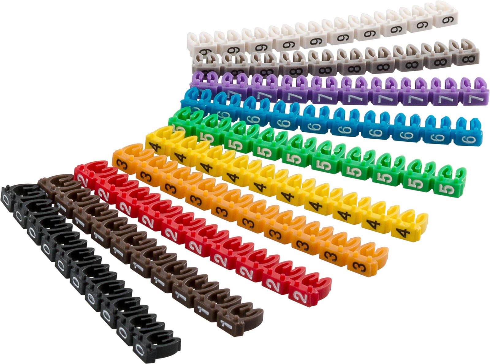 goobay Kabelclips rot, gelb, grün, schwarz, weiß, blau, braun, orange, violett, grau 72513
