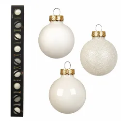 Christmas Decorations 9 Weihnachtskugeln Glas 3cm Christbaumkugeln Weihnachtsbaumkugeln Christbaumschmuck Weihnachtsbaumschmuck Wollweiß