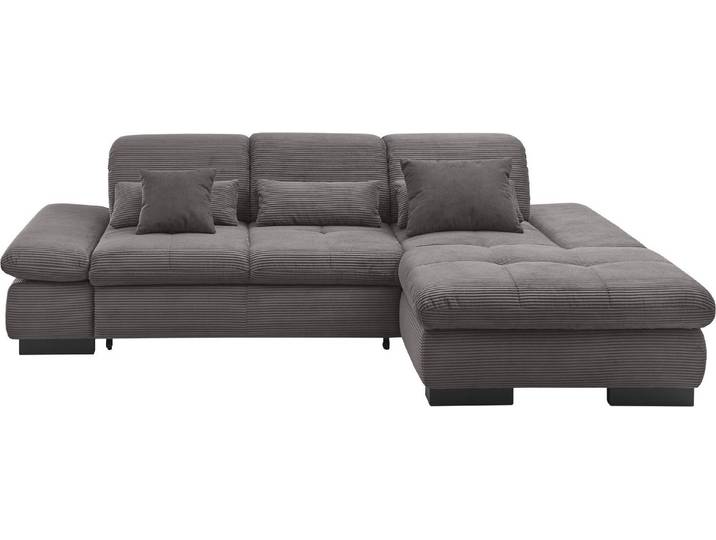 set one by Musterring Ecksofa SO4100 V, mit verstellbaren Kopfteilen, wahlweise mit Funktionen, Cord-Bezug