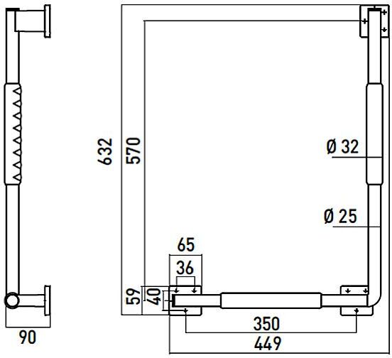 Emco system 2 Winkelgriff links