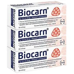 Biocarn Sirup bei Carnitinmangel 3X50 ml