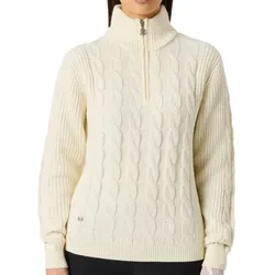 Daily Golf Damen Windshield Zopf  Pullover ivory