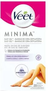 Veet Minima Easy Gel Bandas De Cera Depilatórias 20 Unds