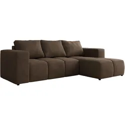ECKSOFA MONIVA Braun Velvet - Rechts