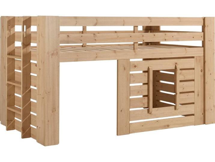 Kinderbett VIPACK Oliver , beige (kiefer farbe oak), B:97,2cm H:114,5cm L:214,4cm, Betten, Kinderbett, Jugendbett, Hausbett