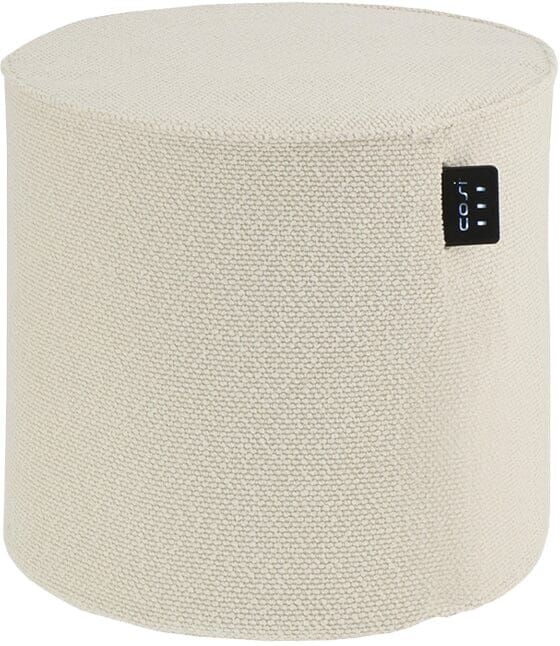 Maldives Outdoor Heated Cream Textured Medium Round Stool