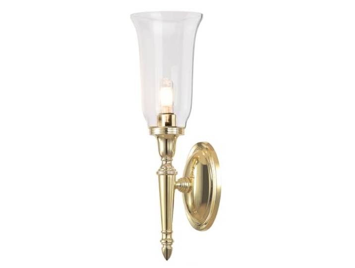 Elstead Dryden - 1 Licht Badezimmer Wandleuchte aus poliertem Messing IP44, G9