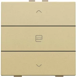 Niko Züblin 221-51033 Einfach Motorsteuertaster für Niko Home Control, gold coated 22151033