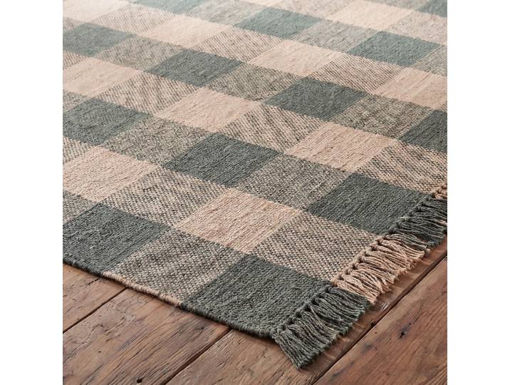 Gewebter Jute-Teppich mit Fransen, 160 x 230 cm
