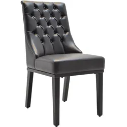 BIG Möbel GmbH Riga I Massivholz Stuhl | schwarz | Chesterfield