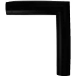 Wodtke Rauchrohrbogen 90°, Durchmesser 150 mm, 2 Segmente, mit Reinigungsöffnung, langer Schenkel, Stahlblech 2 mm, schwarz