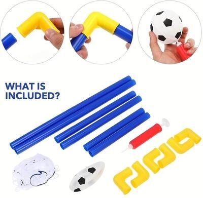 Uplift Essentials Indoor Mini Folding Soccer Goal Set With Net And Pump For Kids Soccer Practice Indoor Mini Folding Soccer Goal Set With Net And Pump For Kids Soccer Practice
