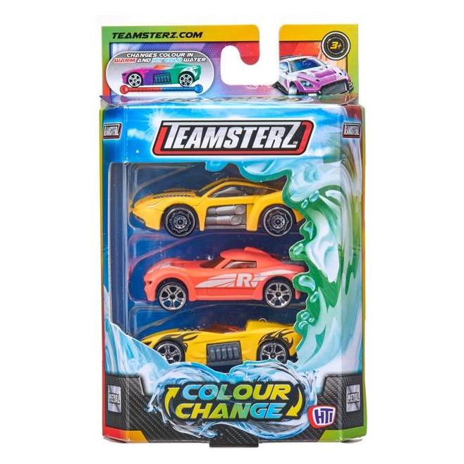 Teamsterz TZ Colour Change Diecast 3er-Pack, 7,5 cm, Ast 4 (1417295)
