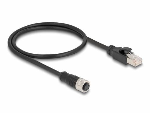 Delock 60072 RJ45 / M12 Netzwerk Adapter S/FTP 0.50m Schwarz 1St.