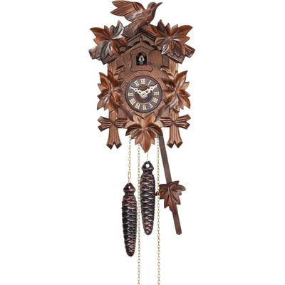 Pendelwanduhr CHRISTOFFEL "Kuckucksuhr Christoffel", braun (nussbaumfarben), H:23cm, Wanduhren