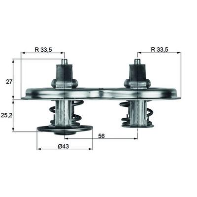 MAHLE Thermostat, Kühlmittel tx3383d