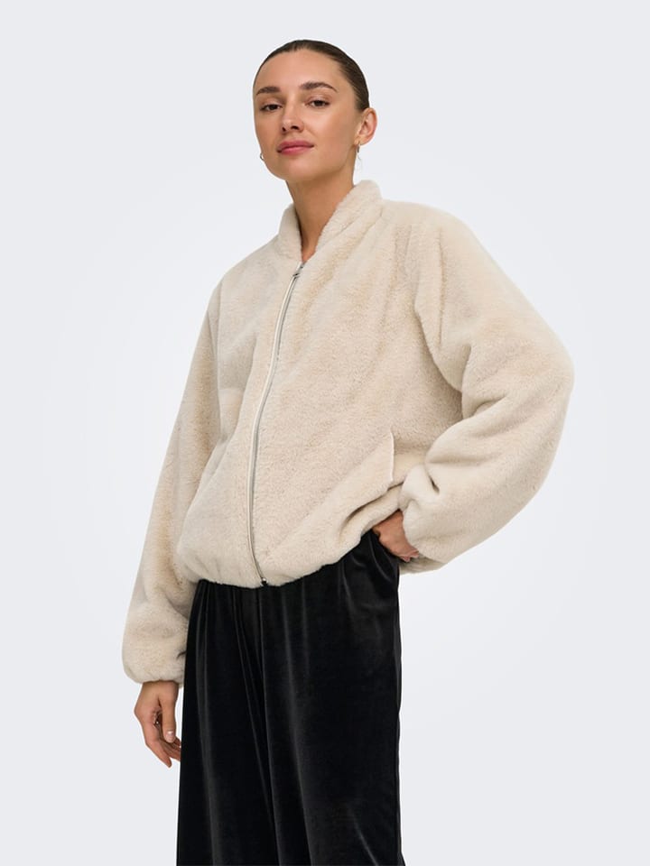JDY Teddyjacke in Beige - XL