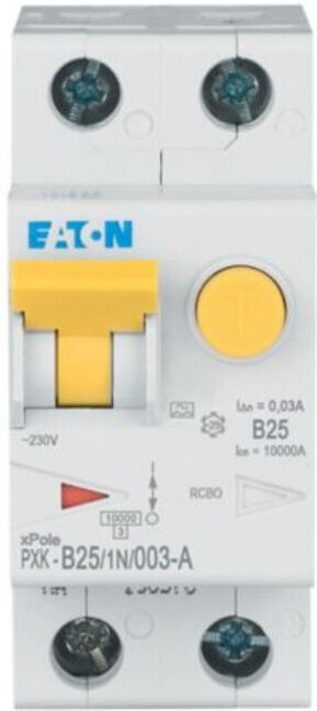 Eaton Interrupteur différentiel/sectionneur B 25A 1p+N 30mA PXK-B25/1N/003-A (236950)
