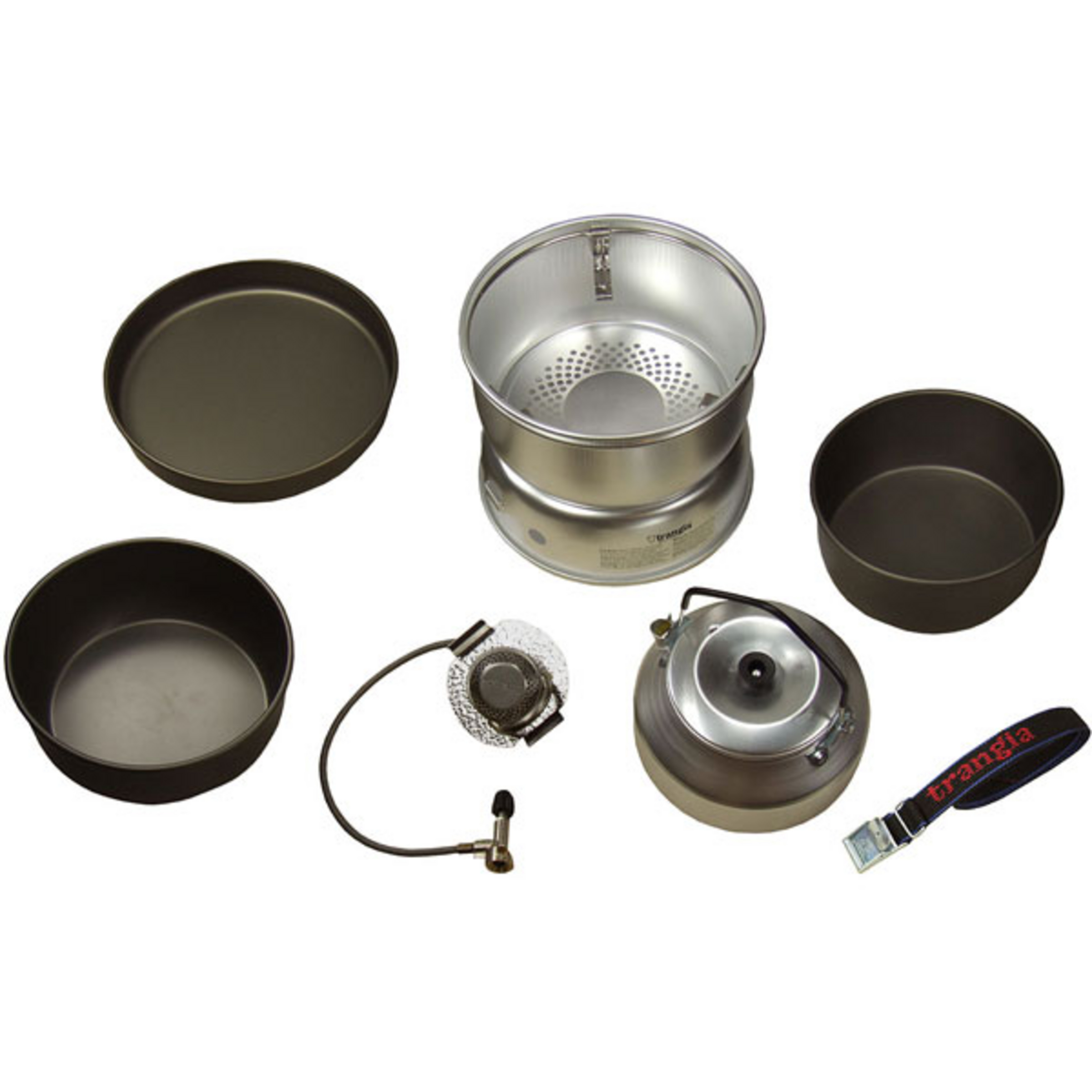 Trangia Sturmkocher groß Gas 25-8 Campingkocher silber