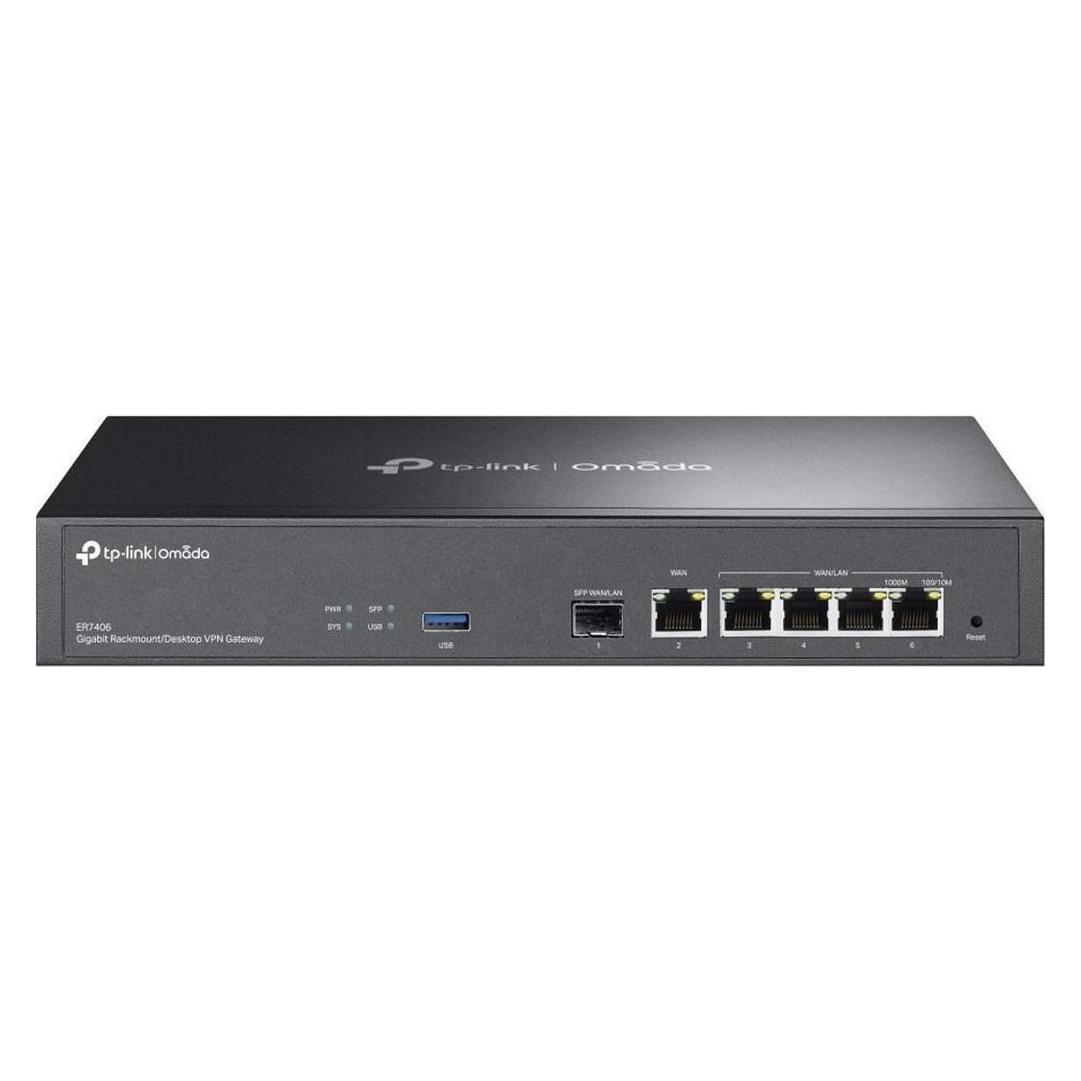 TP-Link ER7406 -, Omada Gigabit-Rackmount/Desktop-VPN-Gateway (ER7406)