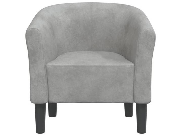 Fauteuil Salon Fauteuil cabriolet Relax gris clair velours S1400