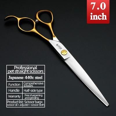 Uplift Treasures Professional Sakura Dance Pet Grooming Scissors Set 7.0 inch Straight