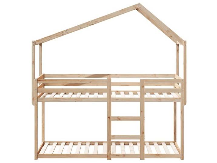Magnifique Lit superposé sans matelas 80x200 cm bois de pin massif - design polyvalent - pour maison - Brun 41 kg 2026_554623