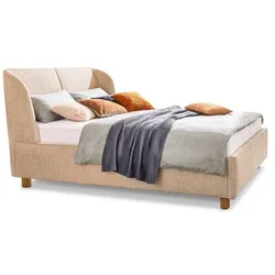 Segmüller Werkstätten Polsterbett CarlaLS Stoff Beige 160 x 200 cm