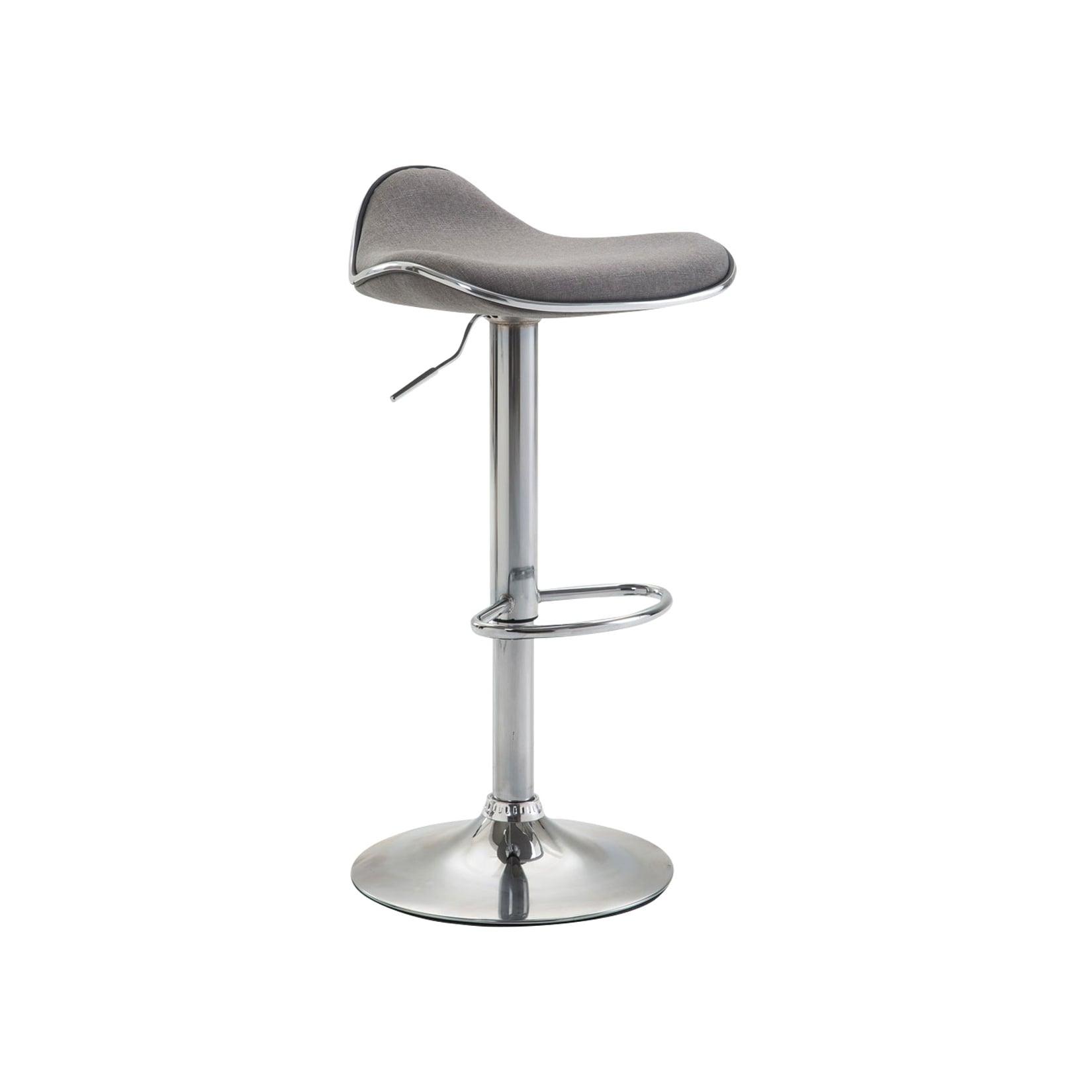 CLP Barhocker Shanghai Stoff chrom Farbe: hellgrau, Gestell Farbe: chrom