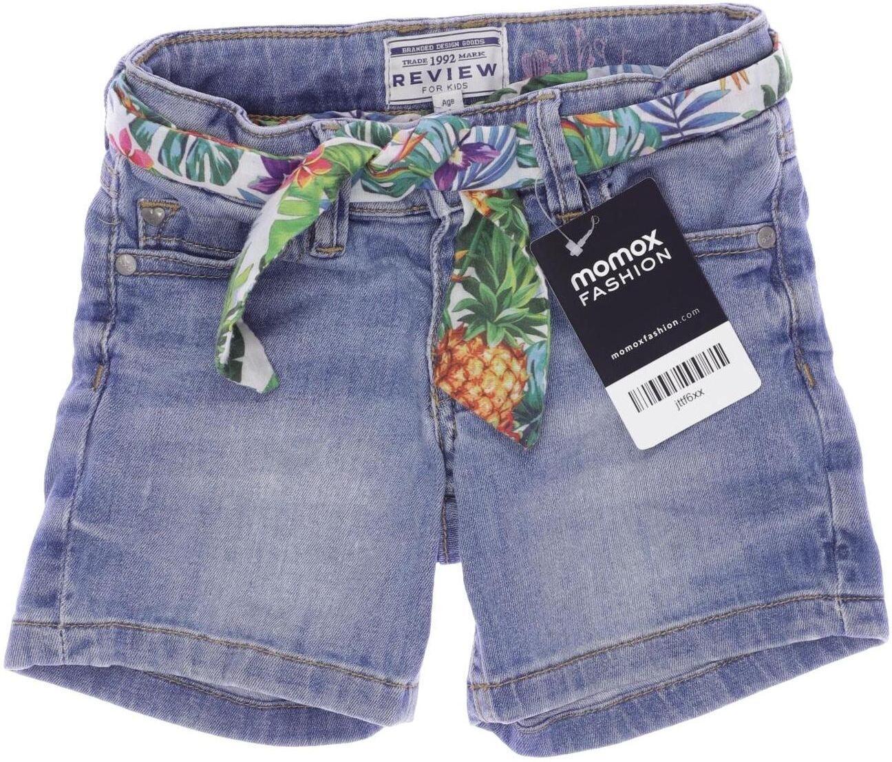 Review Mädchen Shorts, Blau, Gr. EU 104, Elasthan / Baumwolle - Second Hand