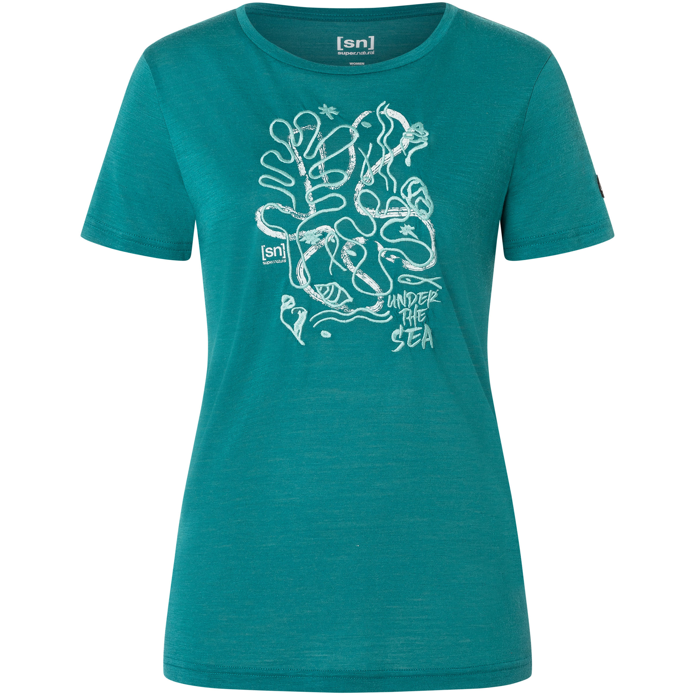 Super.Natural Under The Sea Damen T-Shirts tuerkis Größe XS Lifestyle Hautfreundlich Merinowolle