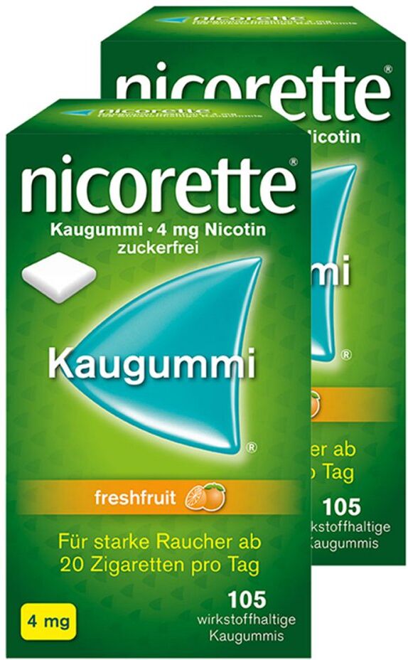 nicorette® Kaugummi 4 mg freshfruit 2x105stk